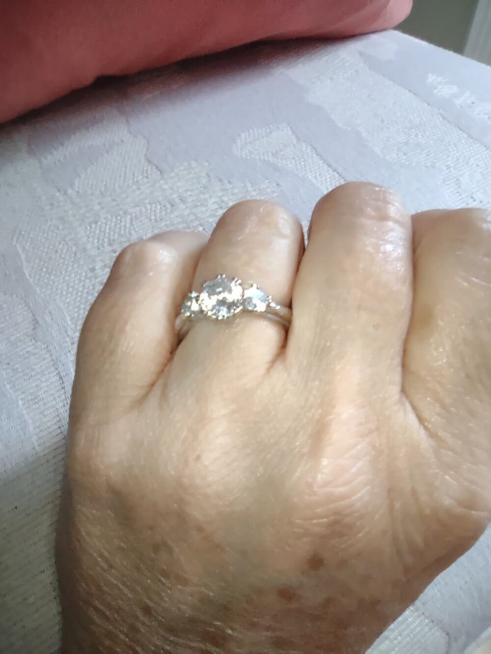 Tacori 3 cz stone ring Sterling silver size 7